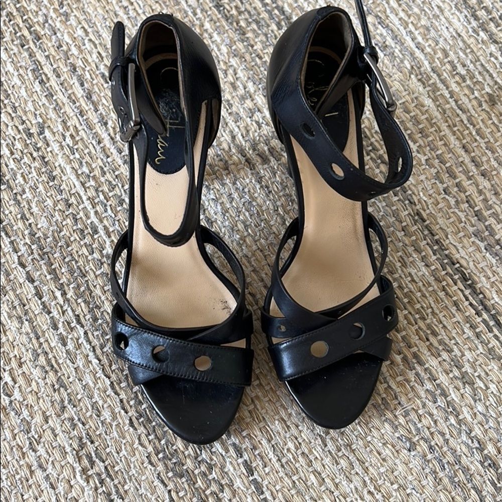 Cole Haan Black Leather Pump Sandals Size 6.5